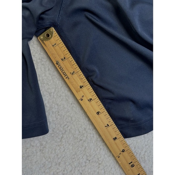 Nike Elastic Band Waist Gym Shorts Navy Size L Drawstring Logo Leg Dri-Fit - Picture 5 of 6